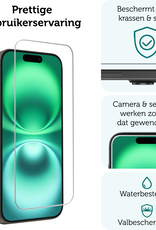 Forterra Screenprotector Geschikt voor iPhone 16 Screenprotector Met Dichte Notch Gehard Glas Full Cover - Screen Protector Geschikt voor iPhone 16 Screenprotector Tempered Glass