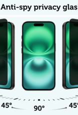 Forterra Screenprotector Geschikt voor iPhone 16 Privacy Screenprotector Glas Gehard Full Cover - Screen Protector Geschikt voor iPhone 16 Screenprotector Privacy Anti-Spy - 2 PACK