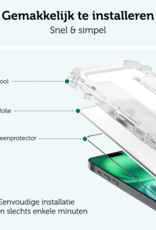 Forterra Screenprotector Geschikt voor iPhone 16 Screenprotector Met Installatie Kit Flexibel Hybrid Full Cover - Screen Protector Geschikt voor iPhone 16 Screenprotector Met Montage Frame Buigbaar Glas - 2 PACK