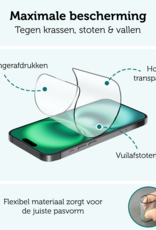 Forterra Screenprotector Geschikt voor iPhone 16 Screenprotector Met Installatie Kit Flexibel Hybrid Full Cover - Screen Protector Geschikt voor iPhone 16 Screenprotector Met Montage Frame Buigbaar Glas - 2 PACK