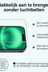 Forterra Hoesje Geschikt voor iPhone 16 Book Case Kunstleer Hoes Met Screenprotector - Hoes Geschikt voor iPhone 16 Hoesje Bookcase Met Pasjeshouder - Donkerblauw