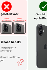 NoXx Hoes Geschikt voor iPhone 16 Hoesje Cover Siliconen Back Case Hoes - Lichtblauw