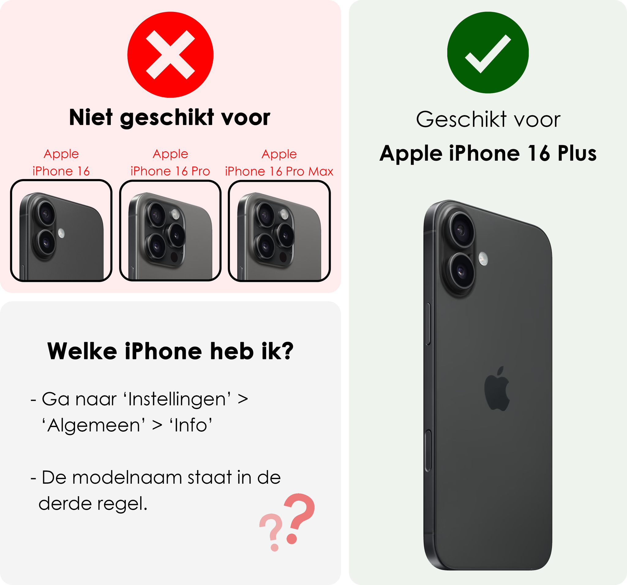 NoXx Hoes Geschikt voor iPhone 16 Plus Hoesje Cover Siliconen Back Case Hoes - Wit
