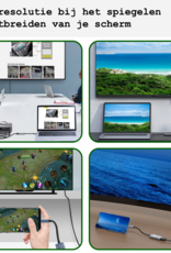 BASEY. USB C naar HDMI Kabel 4K HD 30Hz Kwaliteit - USB C naar HDMI Converter 15cm – Zwart