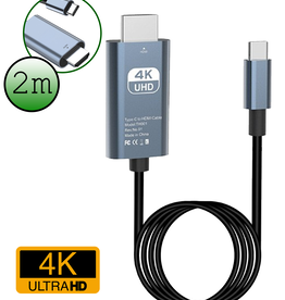 BASEY. BASEY. USB-C naar HDMI Male kabel 4K - 2 meter - Zwart