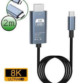 BASEY. BASEY. USB-C naar HDMI Male kabel 8K - 2 meter - Zwart