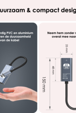 NoXx USB C naar HDMI Kabel 15 cm 30Hz 4K – Type C to HDMI Adapter Premium Kwaliteit – Zwart