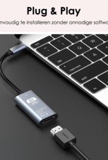 NoXx USB C naar HDMI Kabel 15 cm 60Hz 8K – Type C to HDMI Adapter Premium Kwaliteit – Zwart