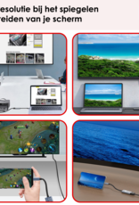 NoXx USB C naar HDMI Kabel 15 cm 60Hz 8K – Type C to HDMI Adapter Premium Kwaliteit – Zwart