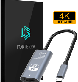 Forterra Forterra USB-C naar HDMI Female kabel 4K - 15 cm - Zwart