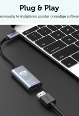 Forterra USB C naar HDMI Kabel Premium Kwaliteit 4K 30 Hz – USB C naar HDMI Adapter 15 cm - Zwart