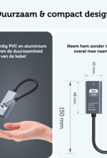 Forterra USB C naar HDMI Kabel Premium Kwaliteit 4K 30 Hz – USB C naar HDMI Adapter 15 cm - Zwart