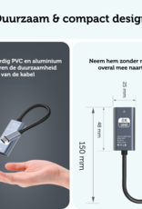 Forterra USB C naar HDMI Kabel Premium Kwaliteit 8K 60 Hz – USB C naar HDMI Adapter 15 cm - Zwart