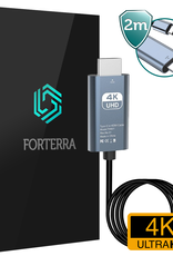 Forterra USB C naar HDMI Kabel Premium Kwaliteit 4K 30 Hz – USB C naar HDMI Adapter 2 meter - Zwart