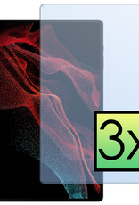NoXx Screenprotector Geschikt voor Samsung Galaxy Tab S10 Ultra Screenprotector Bescherm Glas Screen Protector - 3 PACK