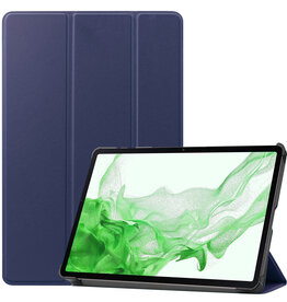 BASEY. BASEY. Samsung Galaxy Tab S10 Plus Hoesje Met Uitsparing S Pen - Donkerblauw