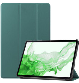 BASEY. BASEY. Samsung Galaxy Tab S10 Plus Hoesje Met Uitsparing S Pen - Donkergroen