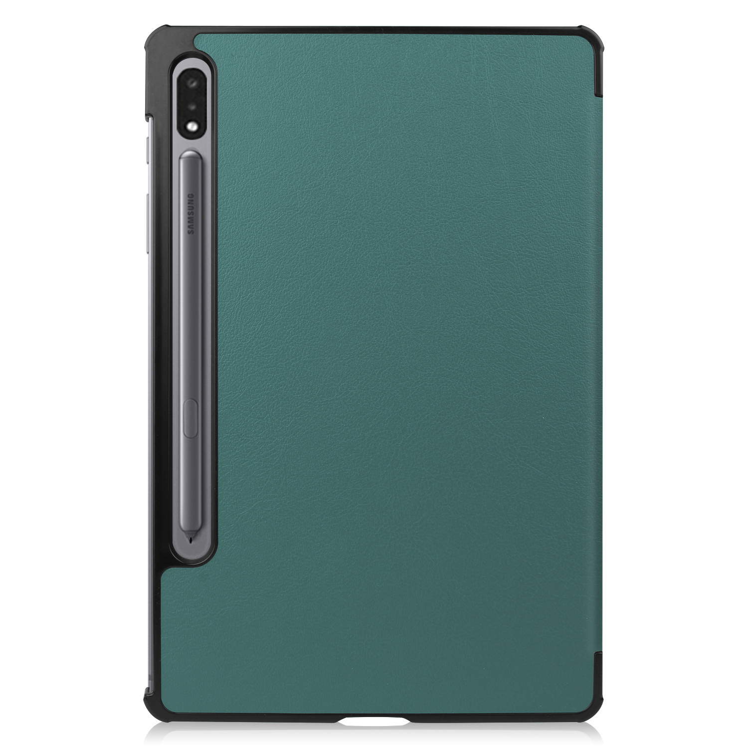 BASEY. Hoesje Geschikt voor Samsung Galaxy Tab S10 Plus Hoes Case Tablet Hoesje Tri-fold Met Uitsparing Geschikt voor S Pen - Hoes Geschikt voor Samsung Tab S10 Plus Hoesje Hard Cover Bookcase Hoes - Donkergroen