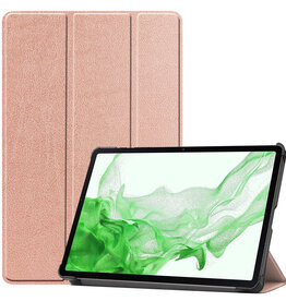 BASEY. BASEY. Samsung Galaxy Tab S10 Plus Hoesje Met Uitsparing S Pen - Rose Goud