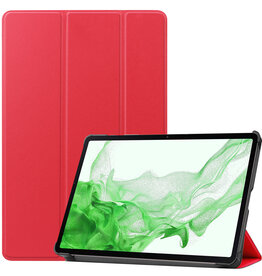 BASEY. BASEY. Samsung Galaxy Tab S10 Plus Hoesje Met Uitsparing S Pen - Rood