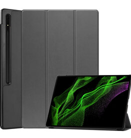 BASEY. BASEY. Samsung Galaxy Tab S10 Ultra Hoesje Met Uitsparing S Pen - Grijs