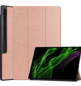 BASEY. BASEY. Samsung Galaxy Tab S10 Ultra Hoesje Met Uitsparing S Pen - Rose Goud