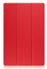 BASEY. Hoesje Geschikt voor Samsung Galaxy Tab S10 Plus Hoes Case Tablet Hoesje Tri-fold Met Uitsparing Geschikt voor S Pen Met Screenprotector - Hoes Geschikt voor Samsung Tab S10 Plus Hoesje Hard Cover Bookcase Hoes - Rood