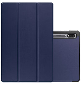 NoXx NoXx Samsung Galaxy Tab S10 Plus Hoesje Met Uitsparing S Pen - Donkerblauw