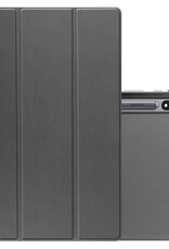 NoXx Hoesje Geschikt voor Samsung Galaxy Tab S10 Plus Hoesje Case Hard Cover Hoes Book Case Met Uitsparing Geschikt voor S Pen - Grijs