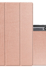 NoXx Hoesje Geschikt voor Samsung Galaxy Tab S10 Plus Hoesje Case Hard Cover Hoes Book Case Met Uitsparing Geschikt voor S Pen - Rosé goud