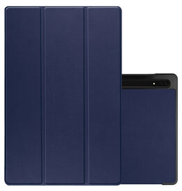 NoXx NoXx Samsung Galaxy Tab S10 Ultra Hoesje Met Uitsparing S Pen - Donkerblauw