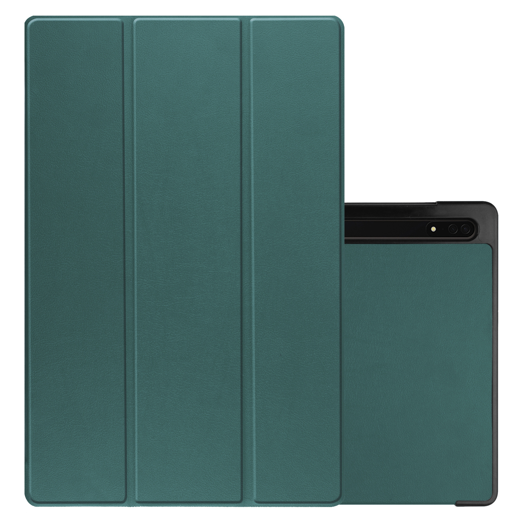 NoXx Hoesje Geschikt voor Samsung Galaxy Tab S10 Ultra Hoesje Case Hard Cover Hoes Book Case Met Uitsparing Geschikt voor S Pen - Donkergroen