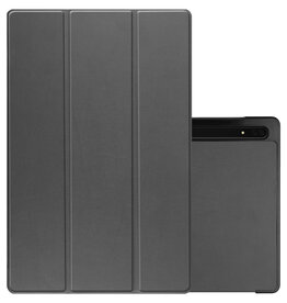 NoXx NoXx Samsung Galaxy Tab S10 Ultra Hoesje Met Uitsparing S Pen - Grijs