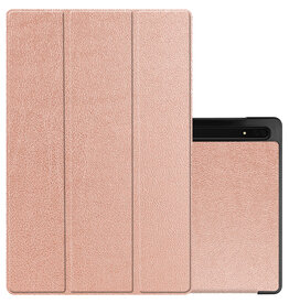NoXx NoXx Samsung Galaxy Tab S10 Ultra Hoesje Met Uitsparing S Pen - Rose Goud