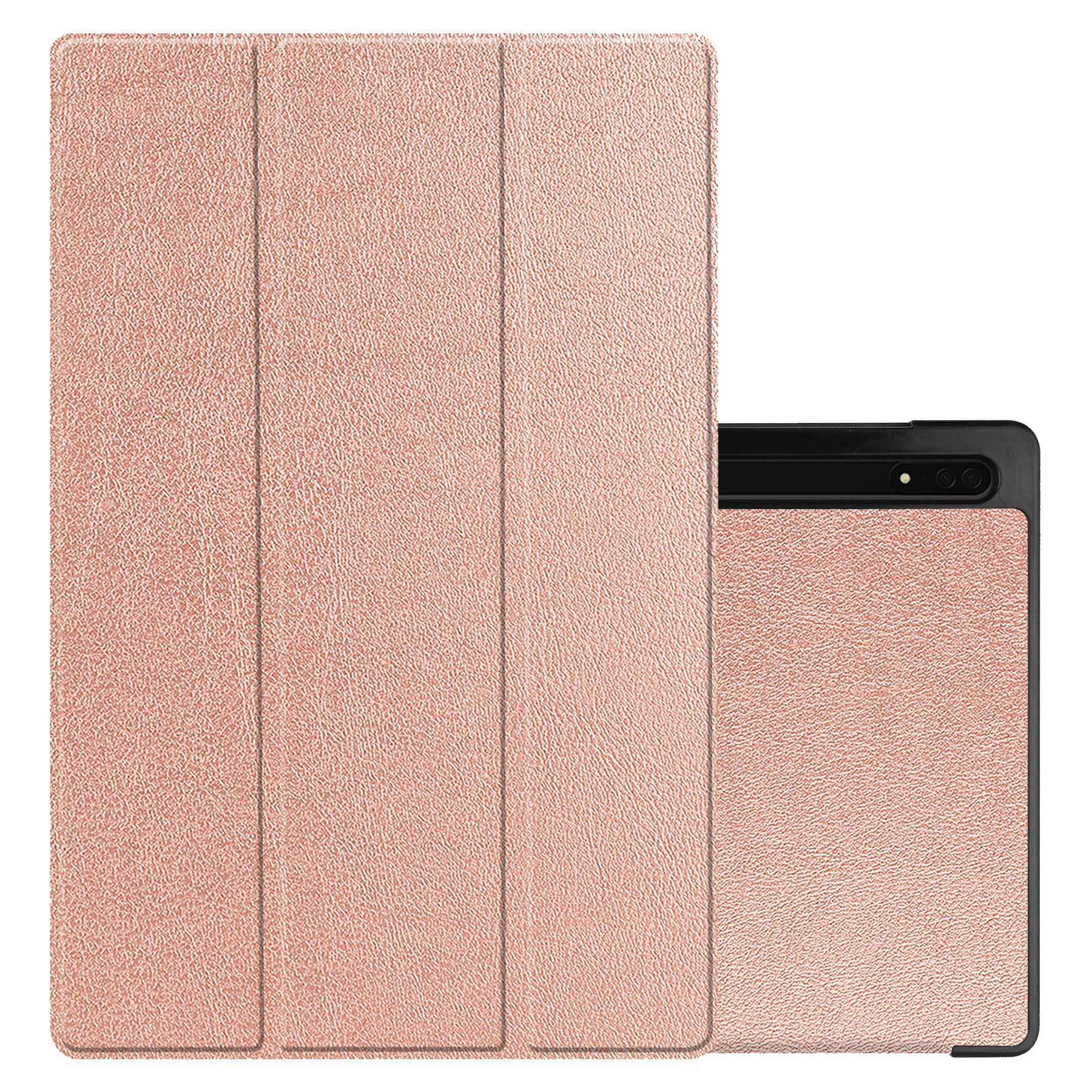 NoXx Hoesje Geschikt voor Samsung Galaxy Tab S10 Ultra Hoesje Case Hard Cover Hoes Book Case Met Uitsparing Geschikt voor S Pen - Rosé goud