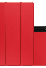 NoXx Hoesje Geschikt voor Samsung Galaxy Tab S10 Ultra Hoesje Case Hard Cover Hoes Book Case Met Uitsparing Geschikt voor S Pen - Rood