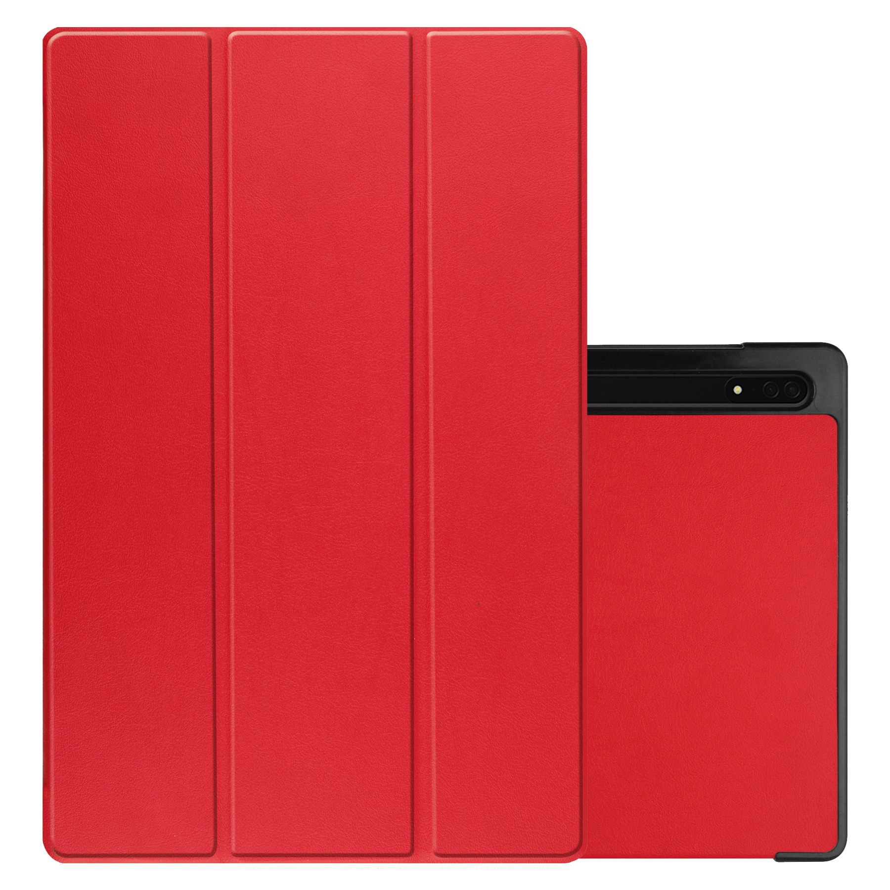 NoXx Hoesje Geschikt voor Samsung Galaxy Tab S10 Ultra Hoesje Case Hard Cover Hoes Book Case Met Uitsparing Geschikt voor S Pen - Rood