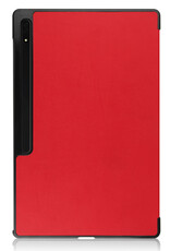 NoXx Hoesje Geschikt voor Samsung Galaxy Tab S10 Ultra Hoesje Case Hard Cover Hoes Book Case Met Uitsparing Geschikt voor S Pen Met Screenprotector - Rood