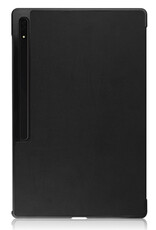 NoXx Hoesje Geschikt voor Samsung Galaxy Tab S10 Ultra Hoesje Case Hard Cover Hoes Book Case Met Uitsparing Geschikt voor S Pen Met Screenprotector - Zwart