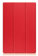 Nomfy Hoes Geschikt voor Samsung Galaxy Tab S10 Ultra Hoes Tri-fold Tablet Hoesje Case Met Uitsparing Geschikt voor S Pen - Hoesje Geschikt voor Samsung Tab S10 Ultra Hoesje Hardcover Bookcase - Rood