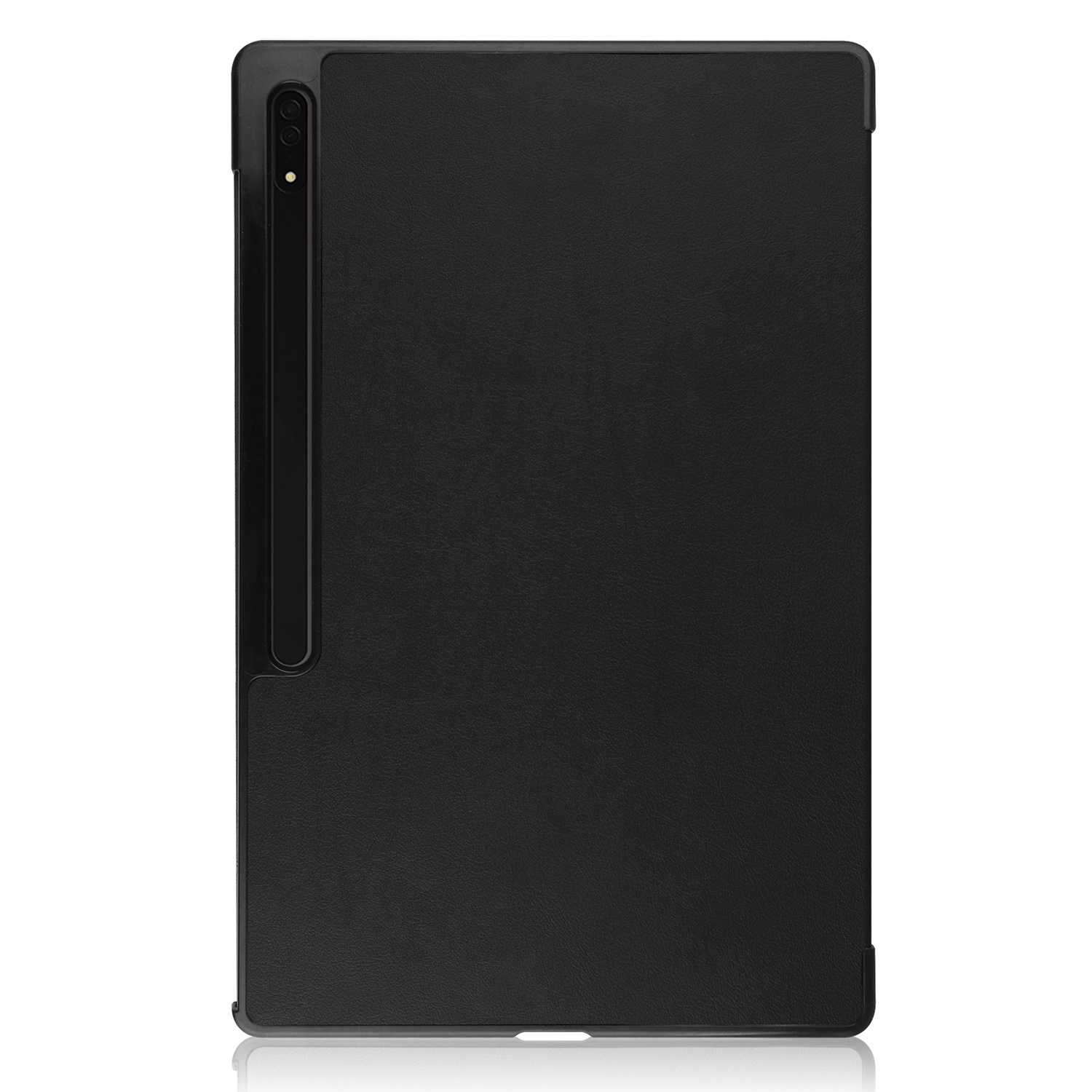 Nomfy Hoes Geschikt voor Samsung Galaxy Tab S10 Ultra Hoes Tri-fold Tablet Hoesje Case Met Uitsparing Geschikt voor S Pen - Hoesje Geschikt voor Samsung Tab S10 Ultra Hoesje Hardcover Bookcase - Zwart