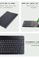 BASEY. BASEY. Samsung Galaxy Tab S10 Plus Toetsenbordhoes Met Screenprotector - Zwart