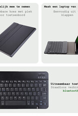BASEY. BASEY. Samsung Galaxy Tab S10 Ultra Toetsenbordhoes Met Screenprotector - Zwart