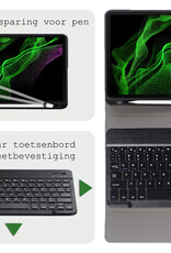 BASEY. BASEY. Samsung Galaxy Tab S10 Ultra Toetsenbordhoes Met Screenprotector - Zwart