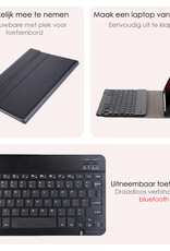 NoXx NoXx Samsung Galaxy Tab S10 Ultra Toetsenbordhoes Met Screenprotector - Zwart