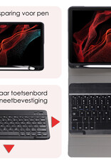 NoXx NoXx Samsung Galaxy Tab S10 Ultra Toetsenbordhoes Met Screenprotector - Zwart