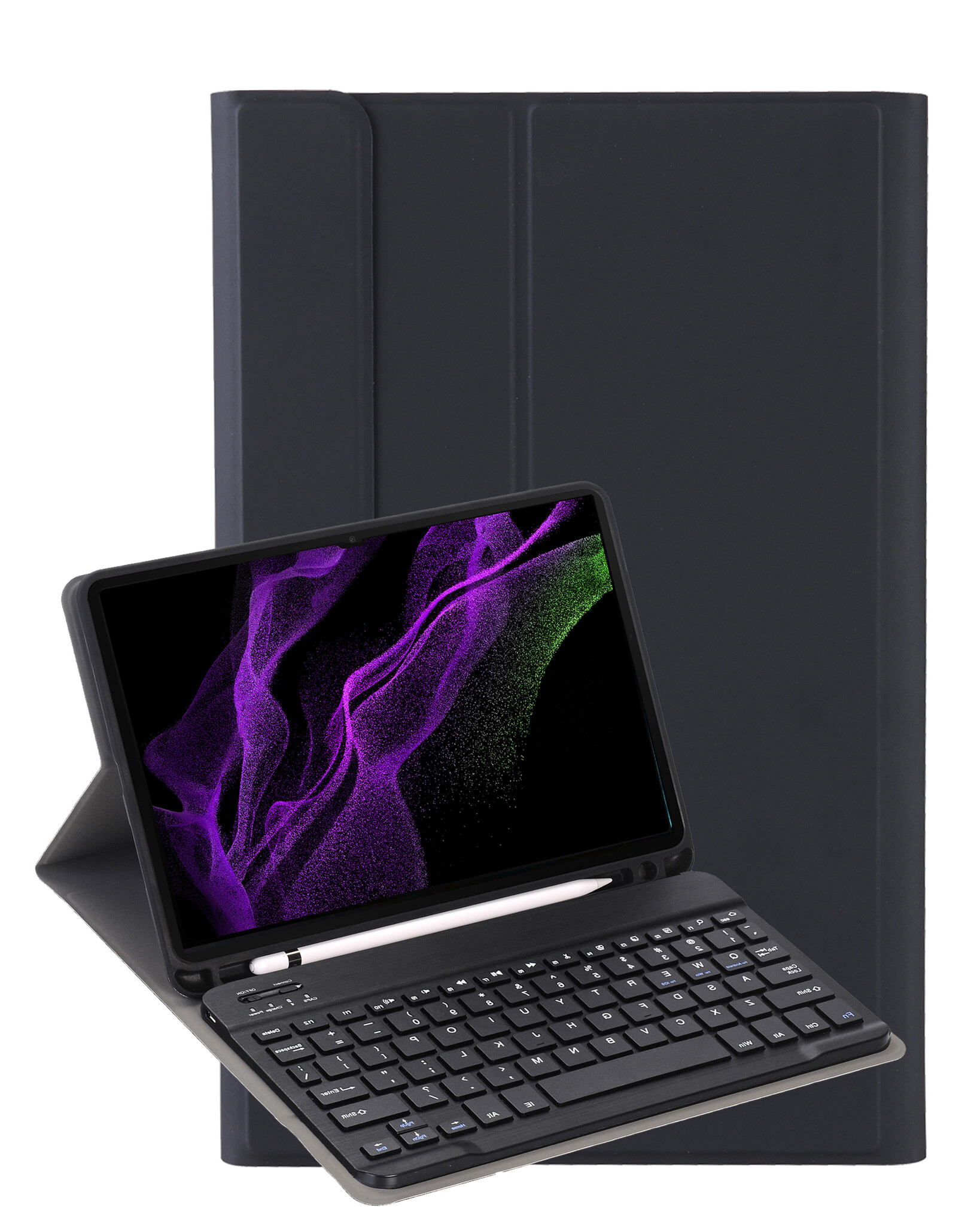 Nomfy Nomfy Samsung Galaxy Tab S10 Ultra Toetsenbordhoes - Zwart