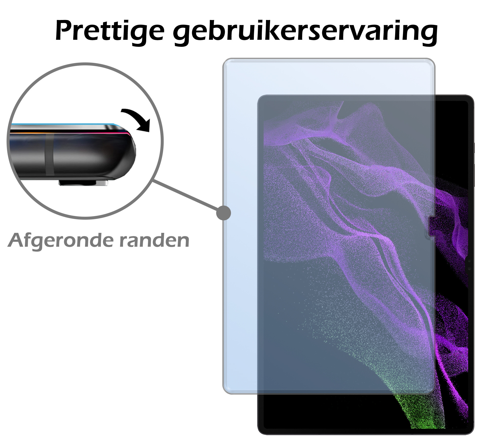 Nomfy Nomfy Samsung Galaxy Tab S10 Ultra Toetsenbordhoes Met Screenprotector - Zwart