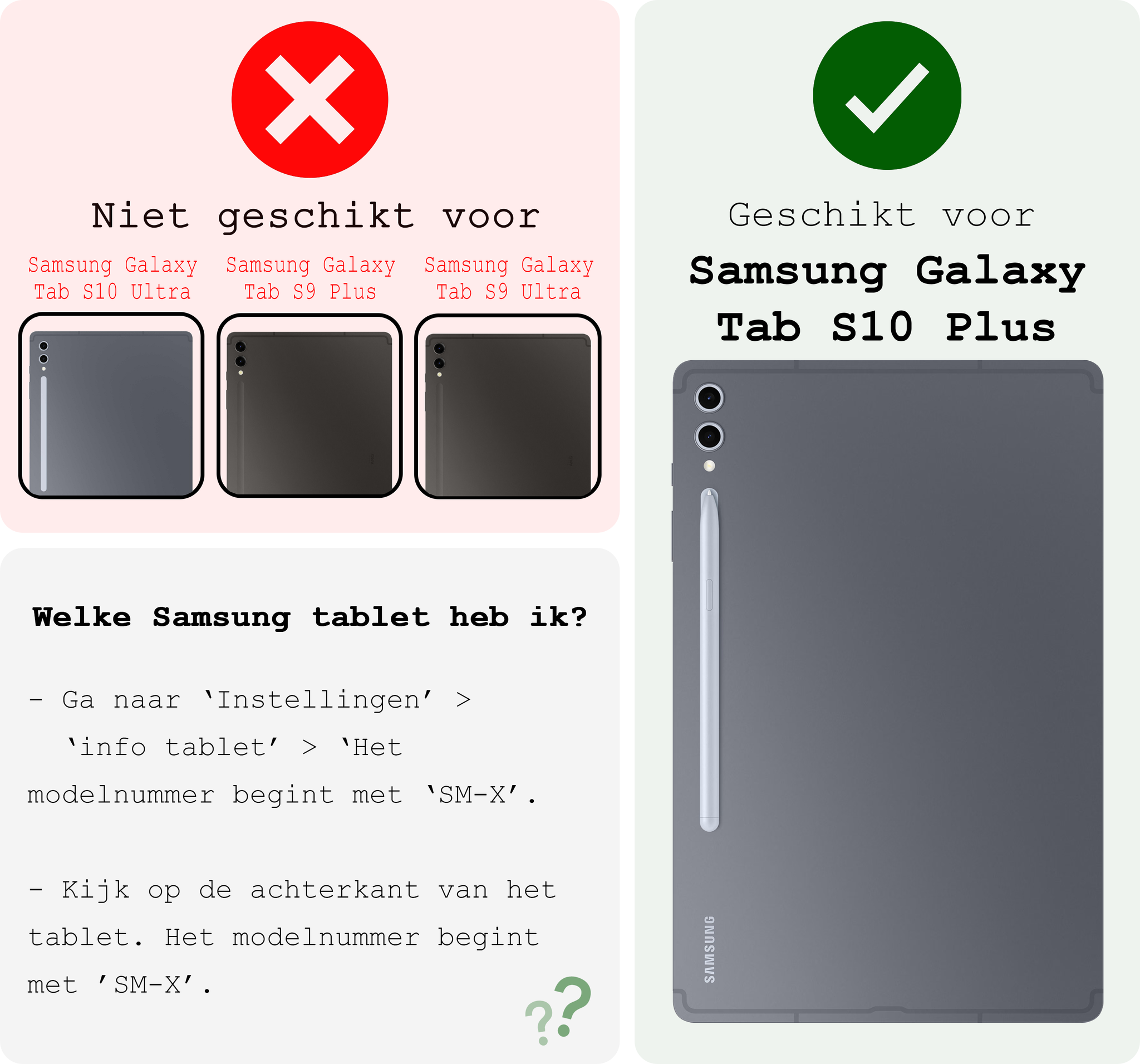 BASEY. Hoesje Geschikt voor Samsung Galaxy Tab S10 Plus Hoes Case Tablet Hoesje Tri-fold Met Uitsparing Geschikt voor S Pen - Hoes Geschikt voor Samsung Tab S10 Plus Hoesje Hard Cover Bookcase Hoes - Rood