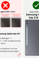 NoXx Hoesje Geschikt voor Samsung Galaxy Tab S10 Ultra Hoesje Case Hard Cover Hoes Book Case Met Uitsparing Geschikt voor S Pen Met Screenprotector - Donkerblauw